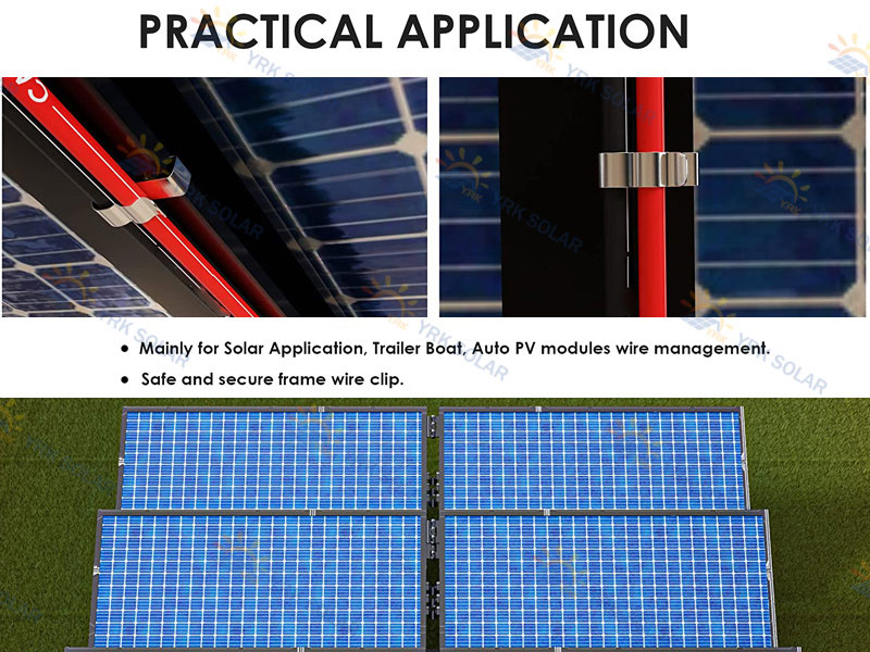 Clip per cavo di fissaggio del cavo del pannello solare per sistema di montaggio fotovoltaico