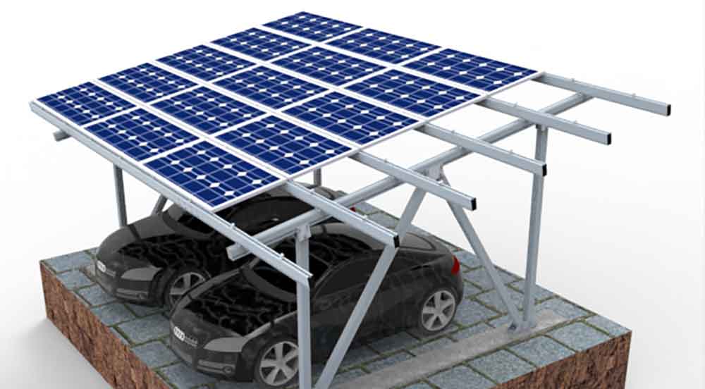 Carport solar mounted