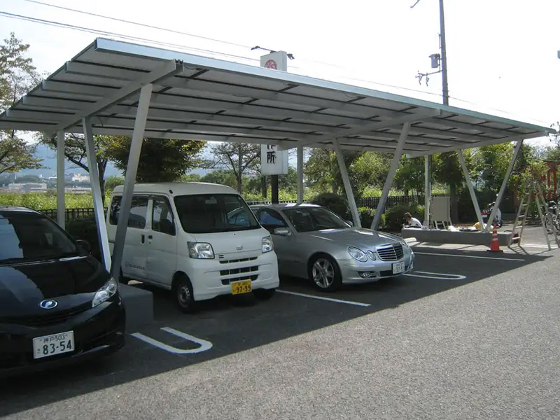 Sistema di montaggio per posto auto coperto solare con kit di posto auto coperto in alluminio YRK-Carport01