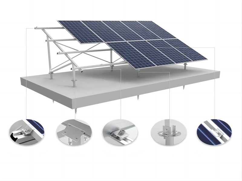 Sistema di staffe per struttura di montaggio solare a terra in alluminio YRK-Ground06