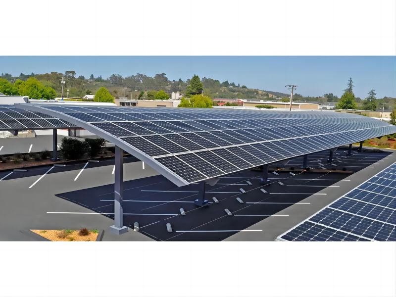 Sistema di montaggio a pannello solare Struttura per parcheggio auto YRK-Carport05